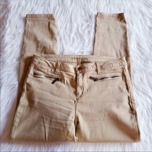 Michael Kors Tan Skinny Jeans.